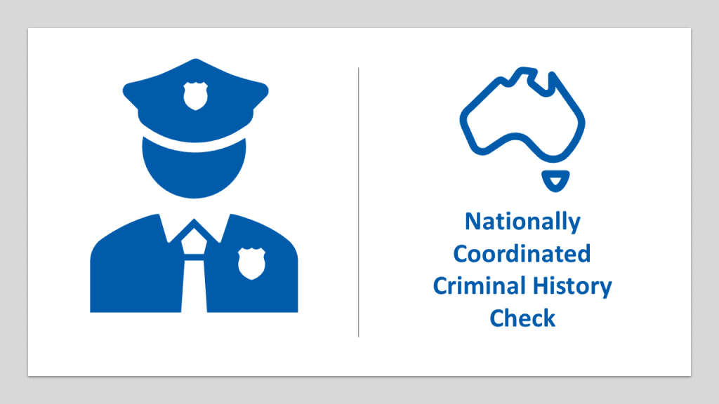 Nationally coordinated criminal history check